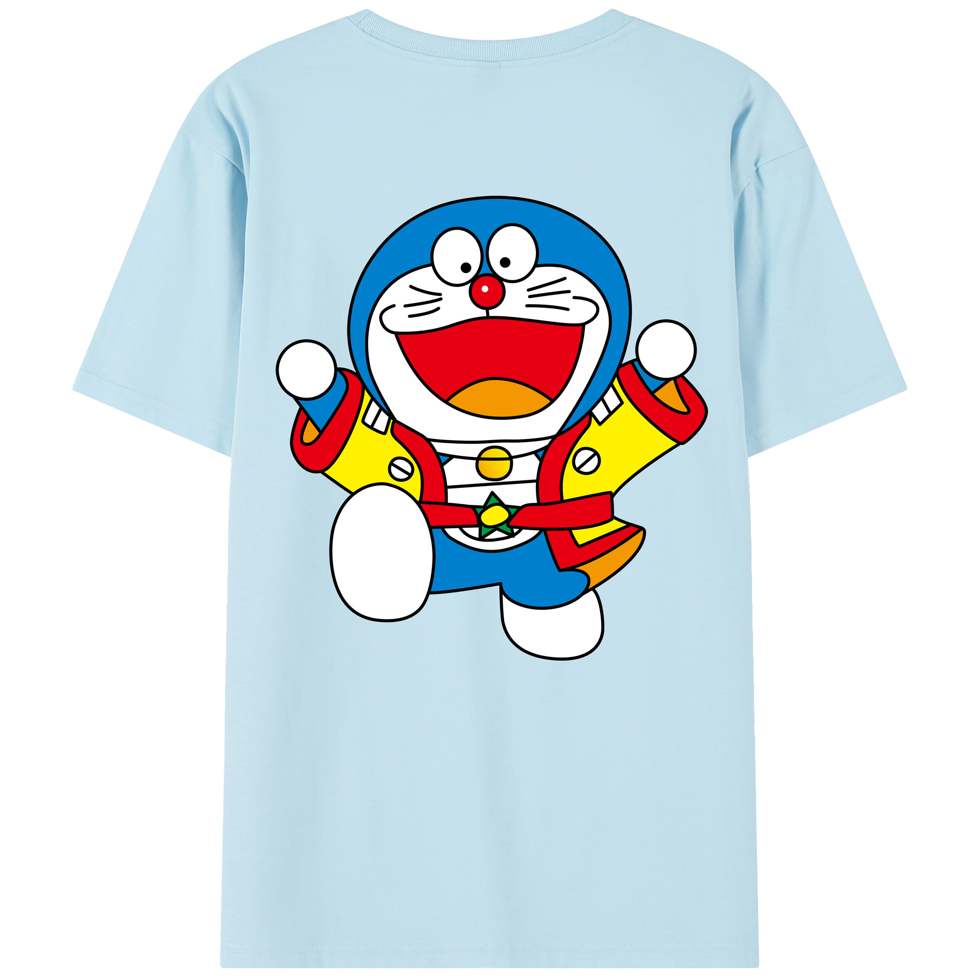 （画像用） ドラえもん Doraemon 綿100％半袖Tシャツ（背面プリント）